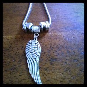 Large Angel Wing Charm Bracelet